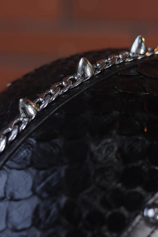 decorative-Half-helmet-Python-Leather